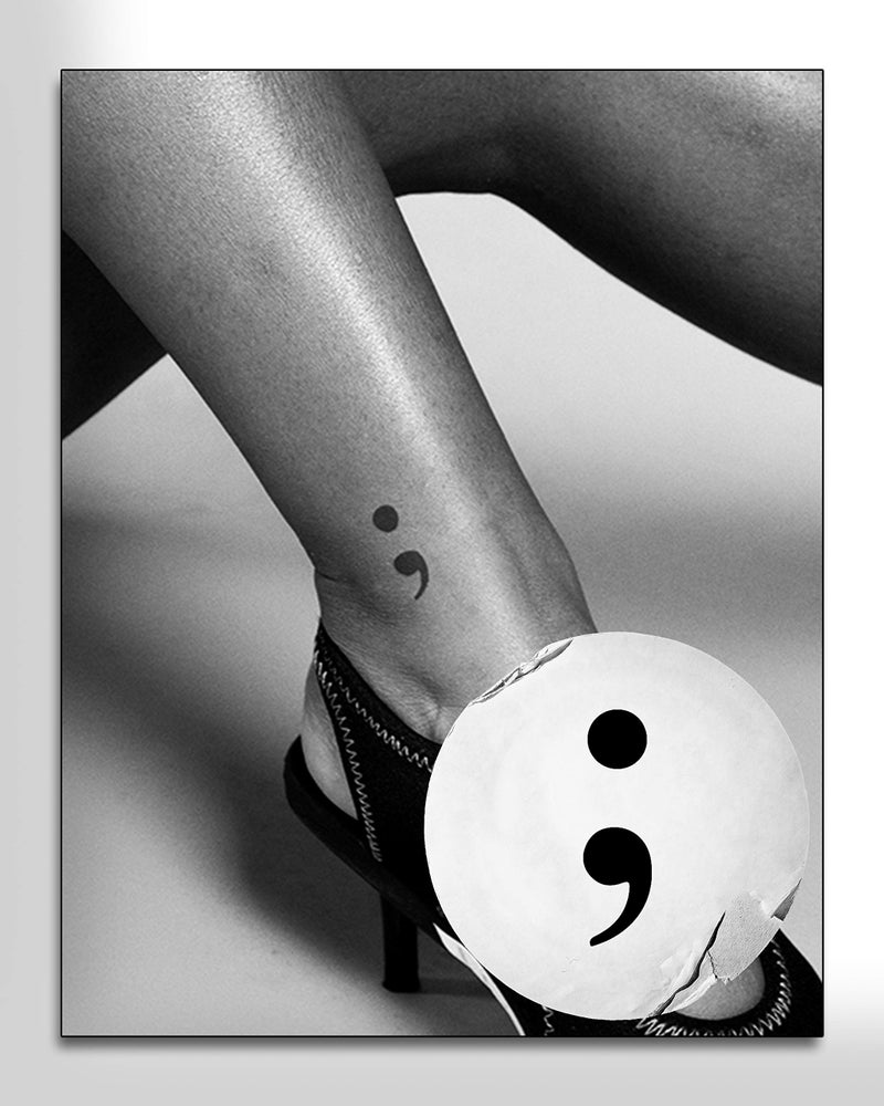 Inkbox Temporary Tattoos, Semi-Permanent Tattoo, One Premium Easy Long Lasting, Water-Resistant Temp Tattoo with For Now Ink - Lasts 1-2 Weeks, Love Tattoo, 2 x 2 in, Semicolon - Image 1